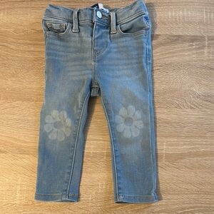 Old Navy Toddler Blue Classic Denim Flower Jeans